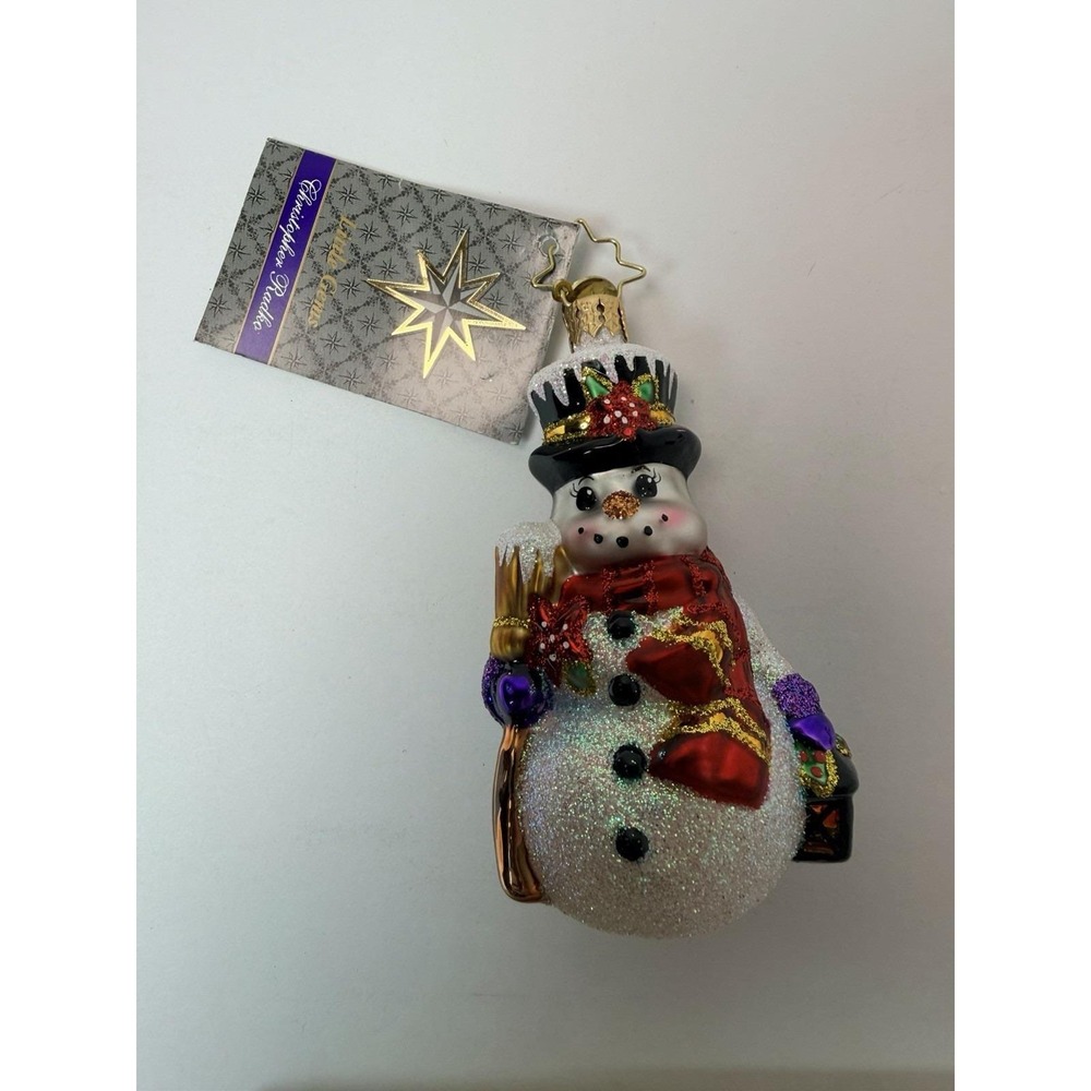 Christopher Radko Sno Glo Stroll Gem 1016204 Snowman Holding Broom